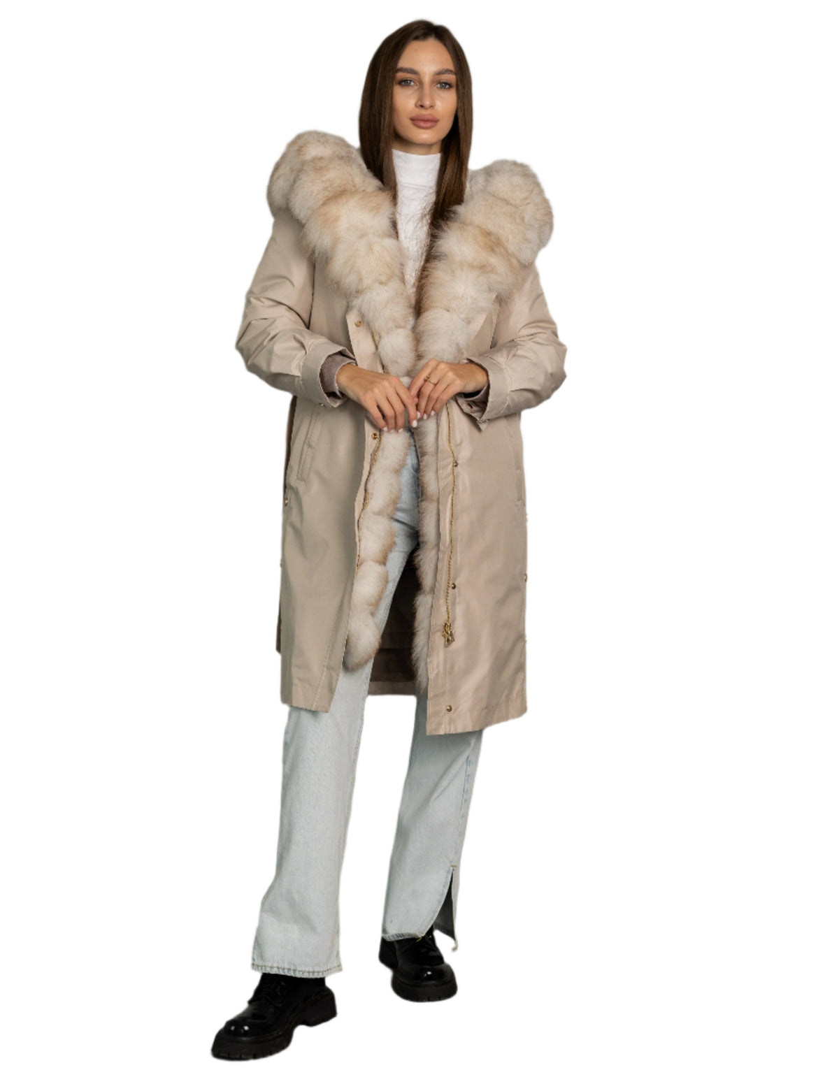 Genuine Polar Fox Fur Trim Rabbit Fur Insulated Parka Alaska® Outerwear Company