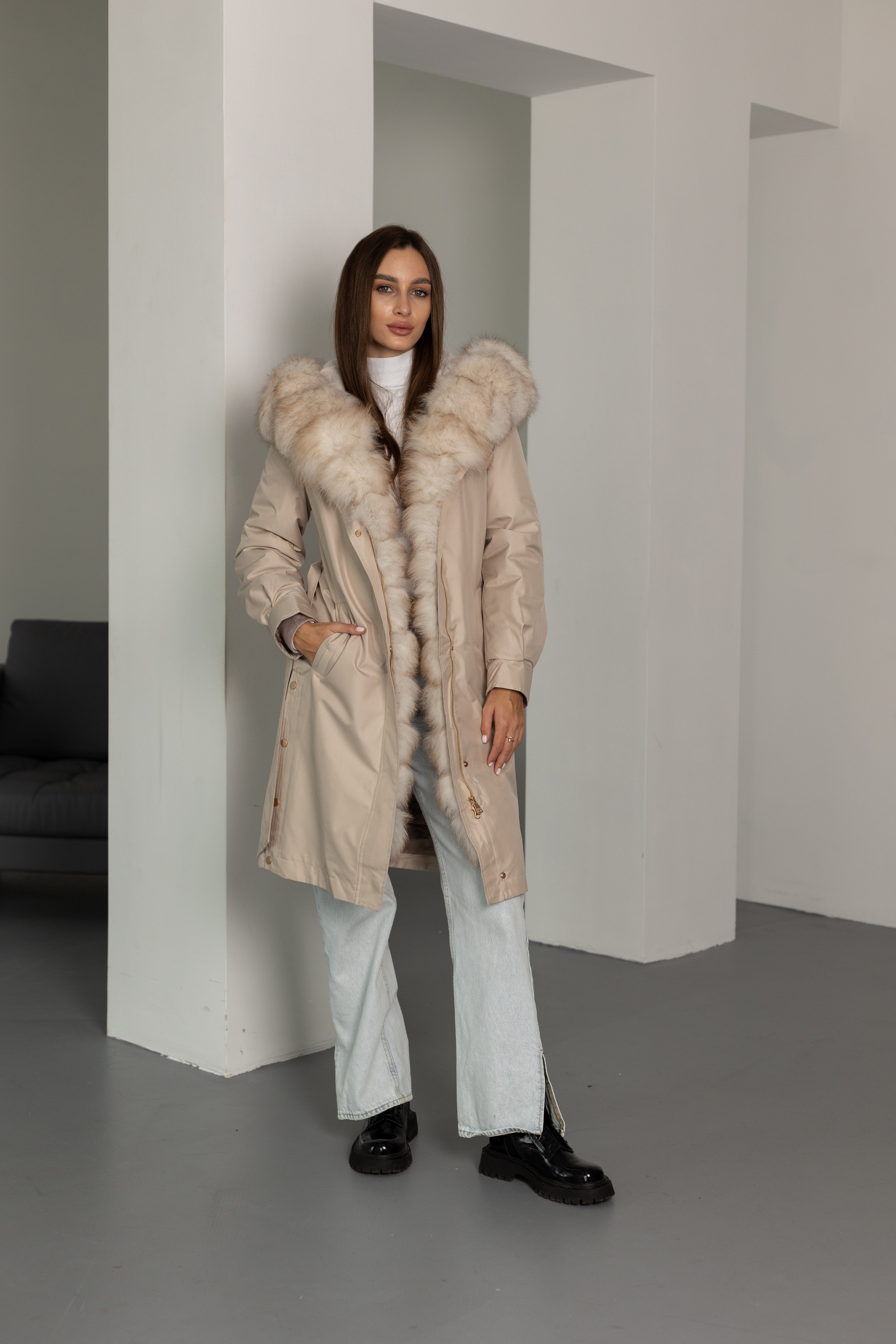 Genuine Polar Fox Fur Trim Rabbit Fur Insulated Parka Alaska® Outerwear Company