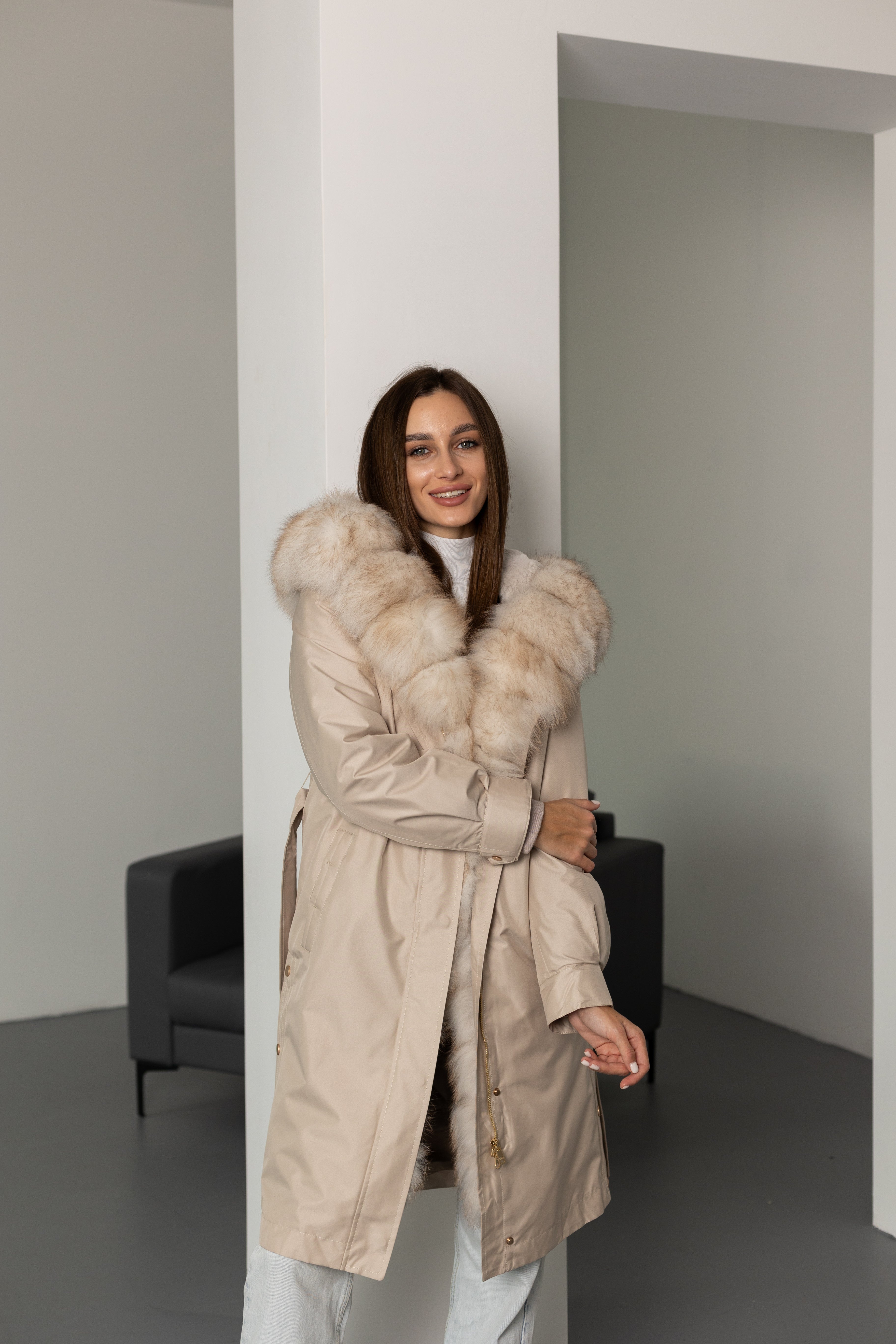 Genuine Polar Fox Fur Trim Rabbit Fur Insulated Parka Alaska® Outerwear Company