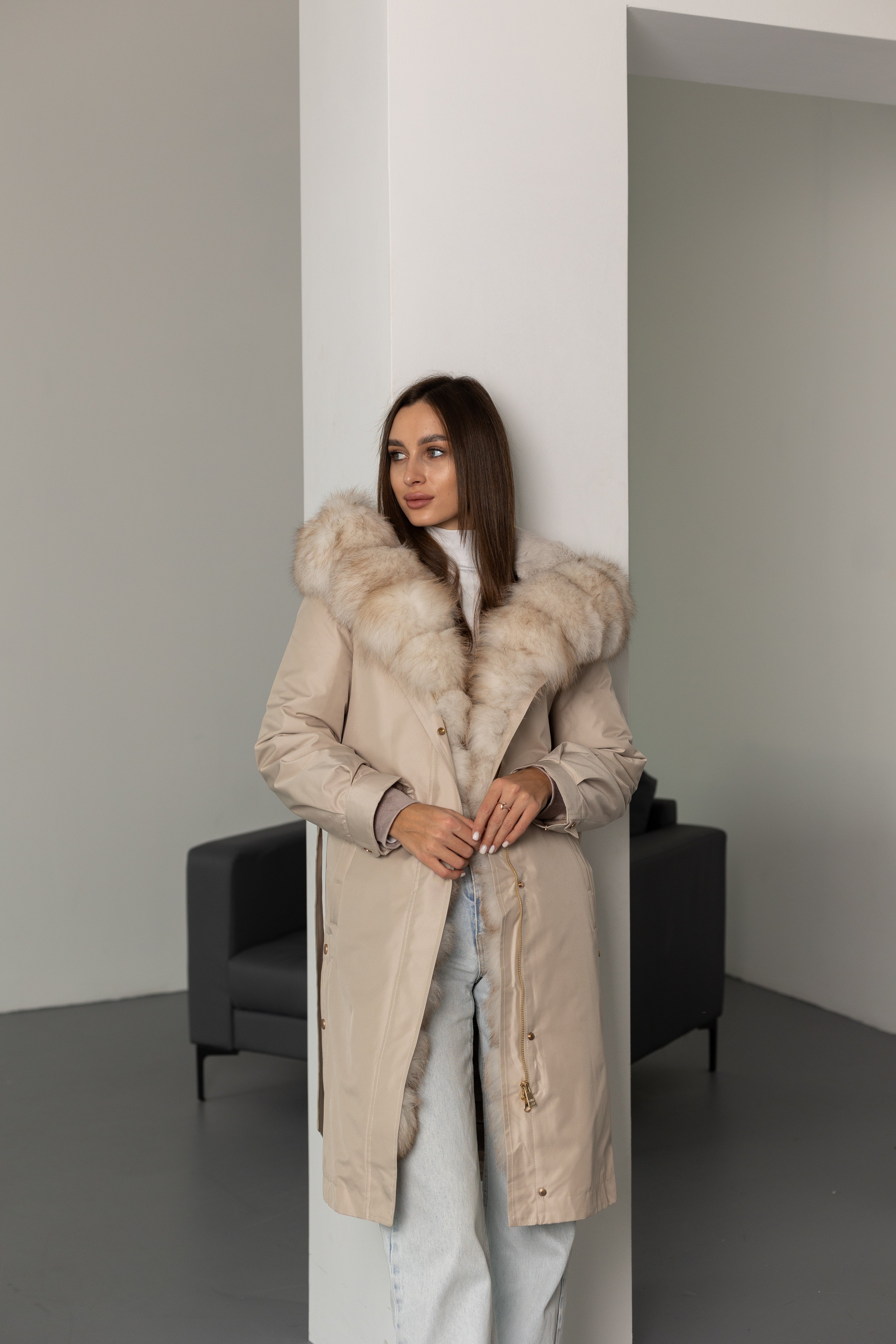 Genuine Polar Fox Fur Trim Rabbit Fur Insulated Parka Alaska® Outerwear Company