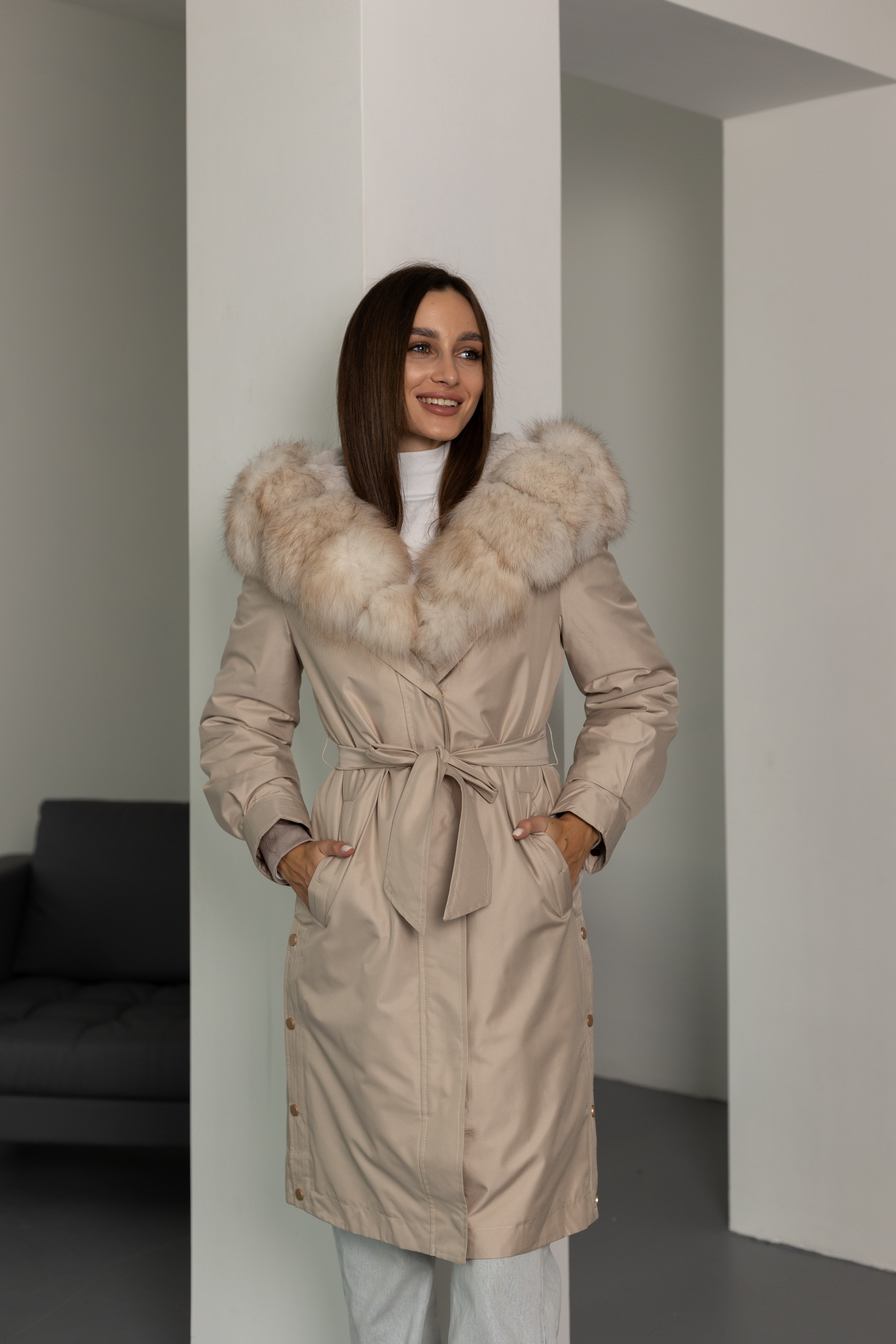 Genuine Polar Fox Fur Trim Rabbit Fur Insulated Parka Alaska® Outerwear Company