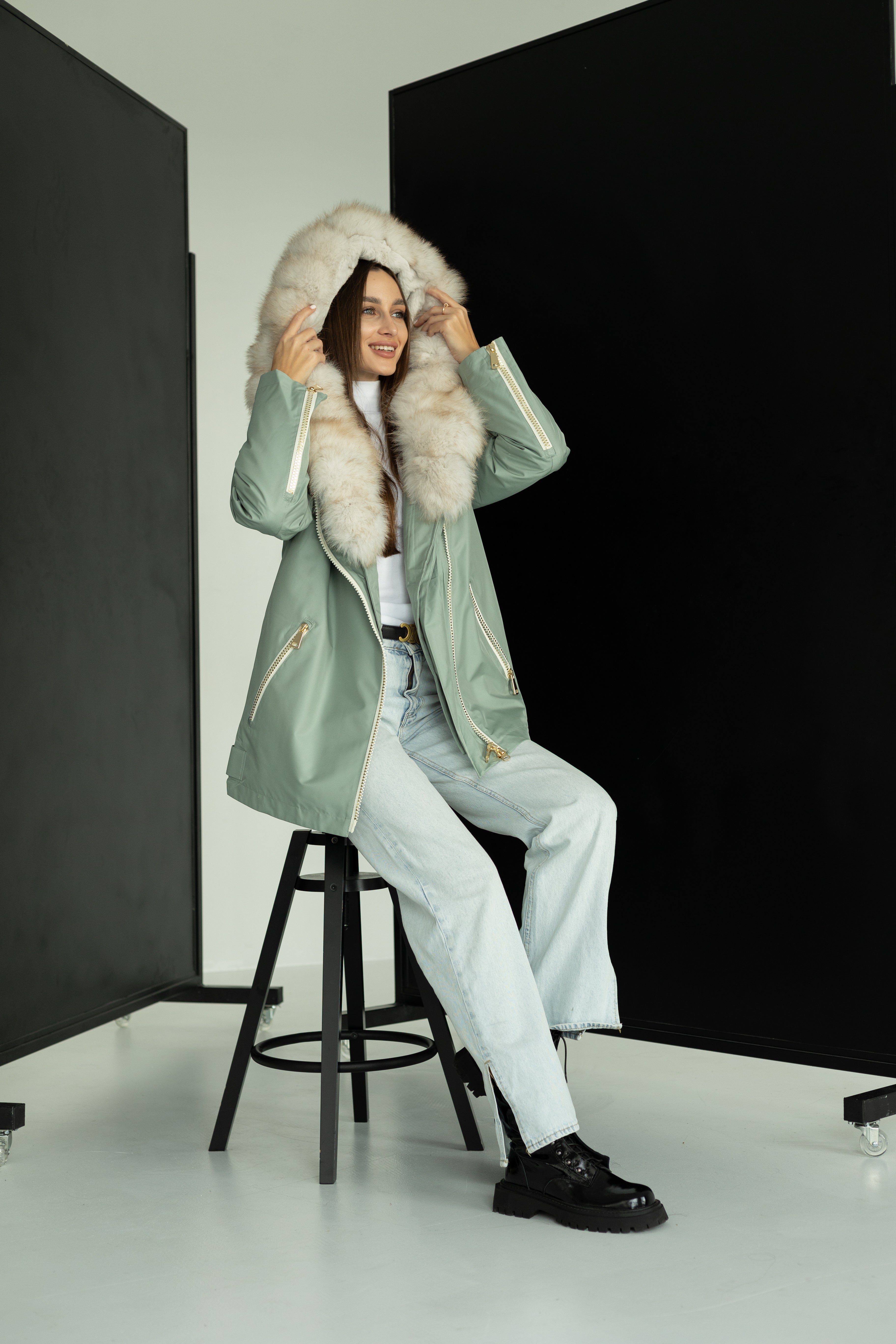 Genuine Polar Fox Fur Trim Rabbit Fur Insulated Parka Alaska® Outerwear Company