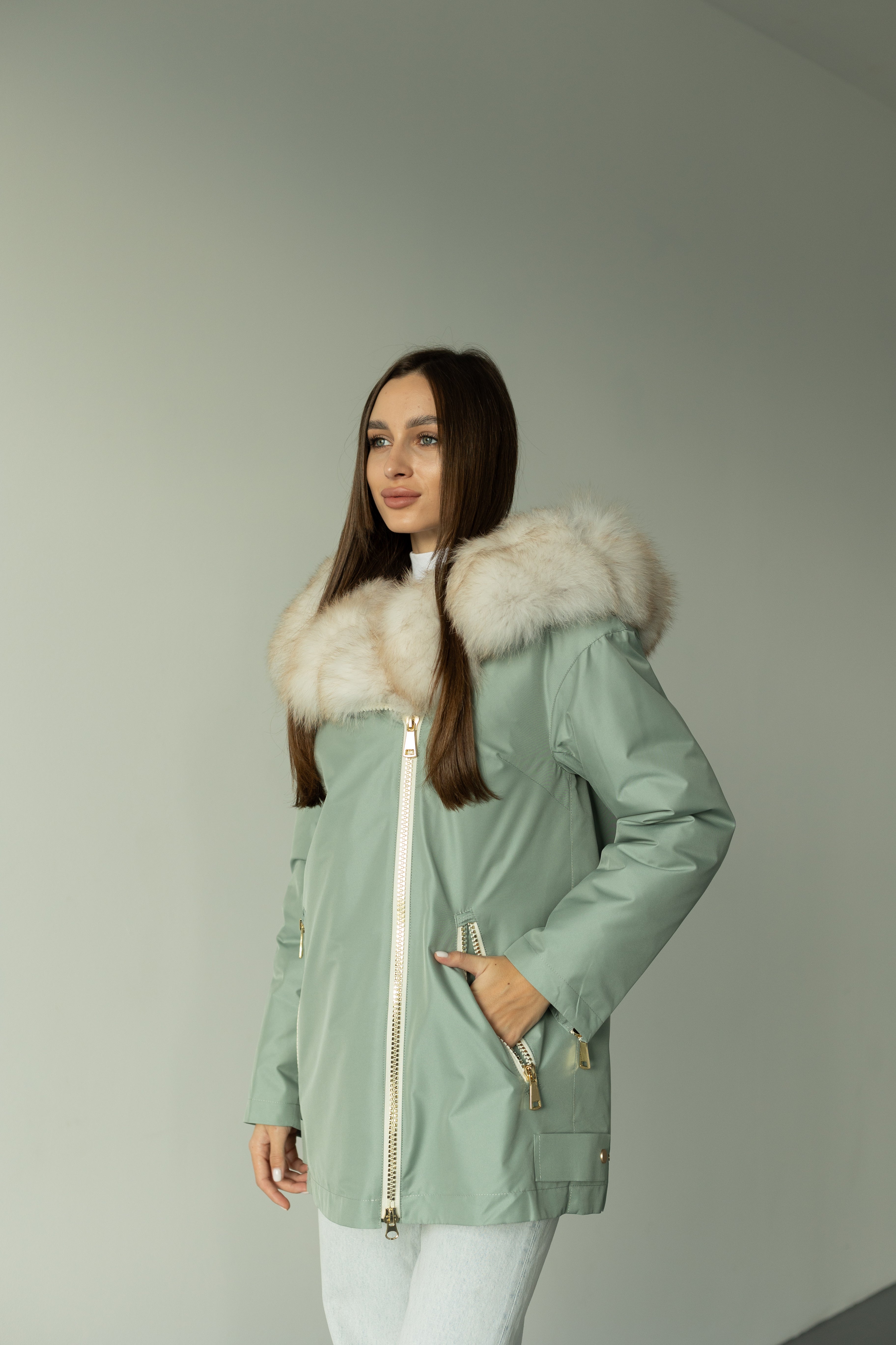 Genuine Polar Fox Fur Trim Rabbit Fur Insulated Parka Alaska® Outerwear Company