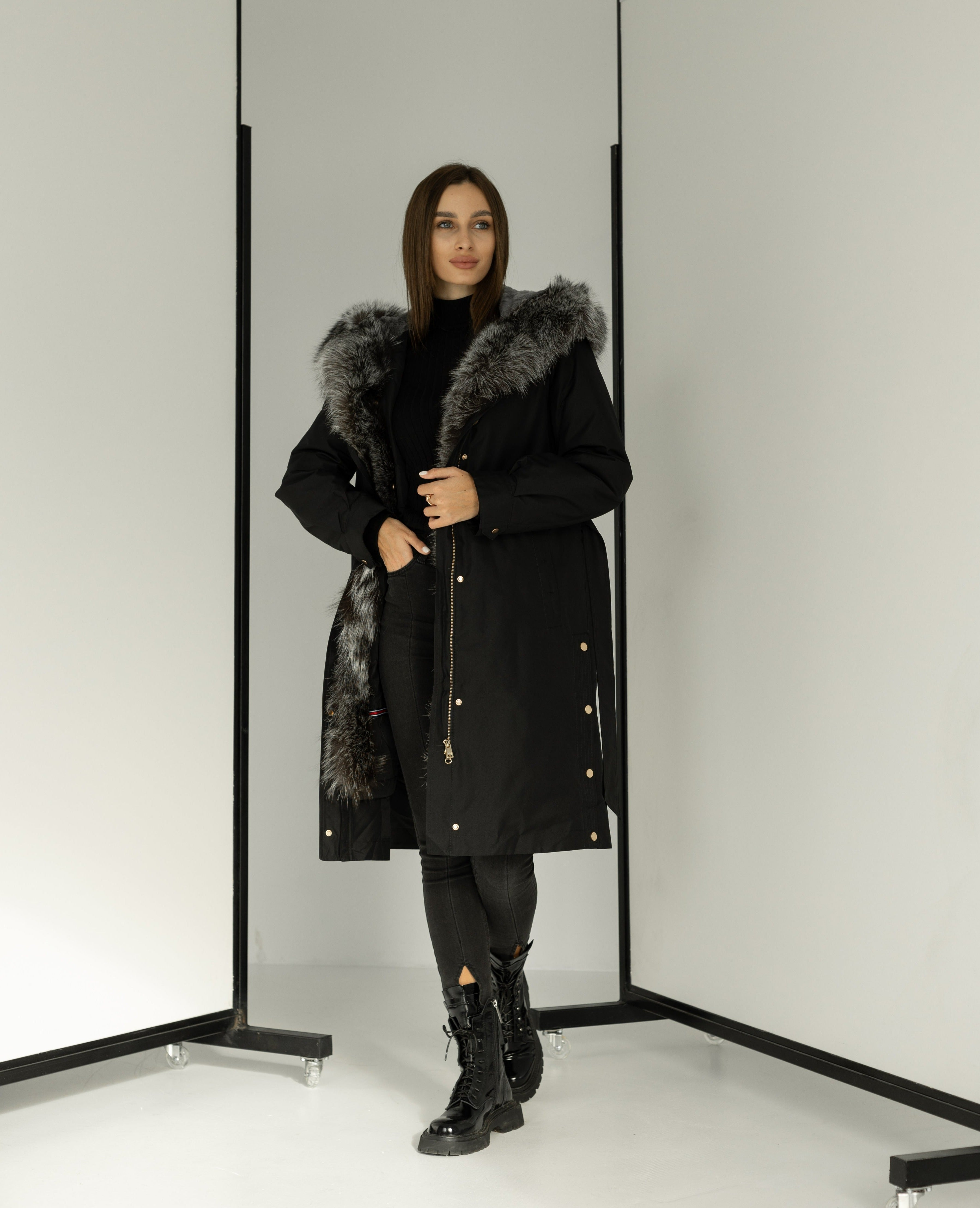 Genuine Silver Fox Fur Trim Rabbit Fur Insulated Parka Alaska® Outerwear Company
