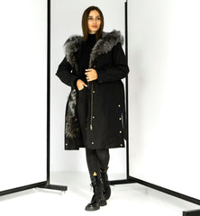 Genuine Silver Fox Fur Trim Rabbit Fur Insulated Parka Alaska® Outerwear Company