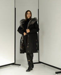 Genuine Silver Fox Fur Trim Rabbit Fur Insulated Parka Alaska® Outerwear Company