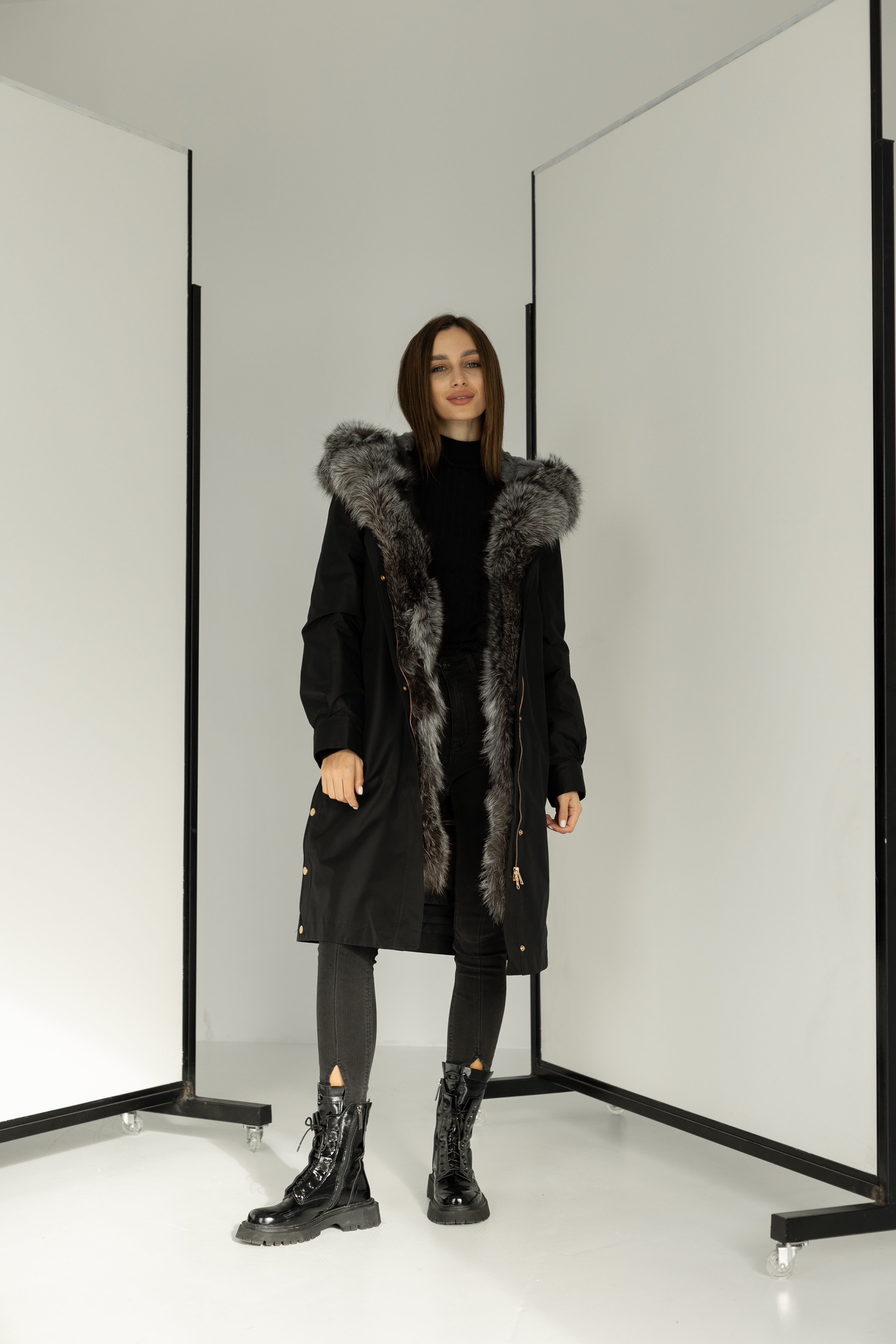 Genuine Silver Fox Fur Trim Rabbit Fur Insulated Parka Alaska® Outerwear Company
