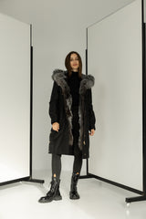 Genuine Silver Fox Fur Trim Rabbit Fur Insulated Parka Alaska® Outerwear Company