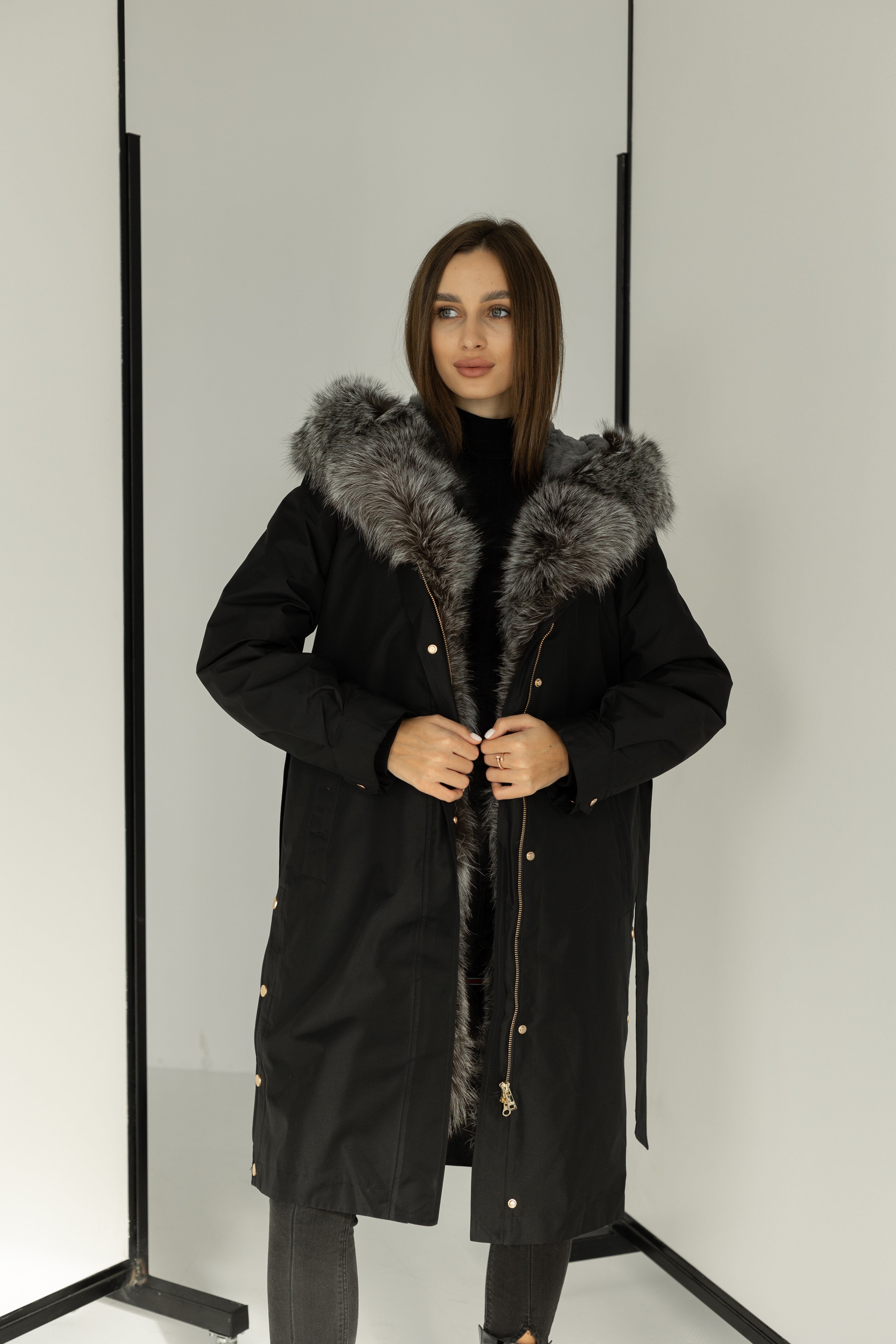 Genuine Silver Fox Fur Trim Rabbit Fur Insulated Parka Alaska® Outerwear Company