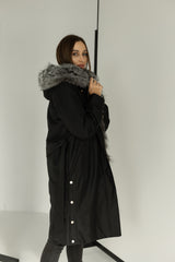 Genuine Silver Fox Fur Trim Rabbit Fur Insulated Parka Alaska® Outerwear Company
