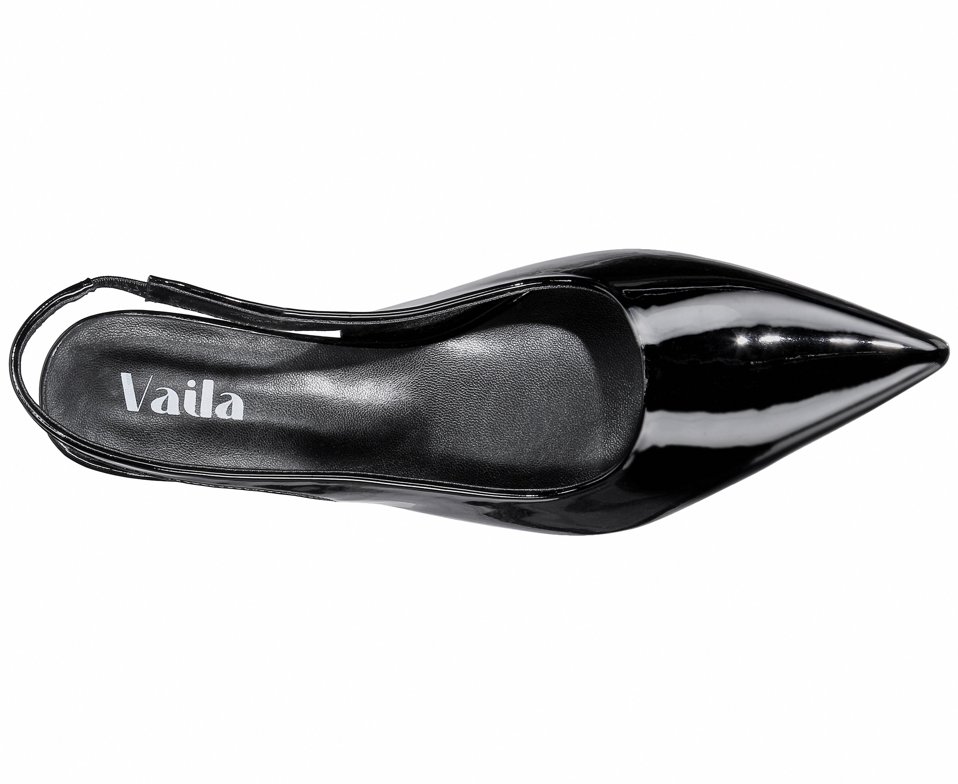 Lisa Slingback Black Vaila Shoes