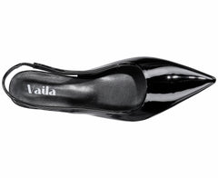 Lisa Slingback Black Vaila Shoes