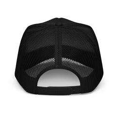 Black mesh cap on a white background