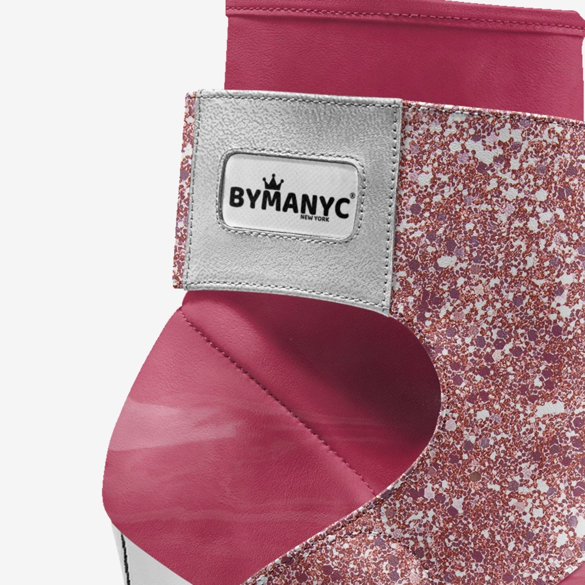 Pink protective pad with ByManyC logo on a white background