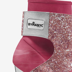 Pink protective pad with ByManyC logo on a white background
