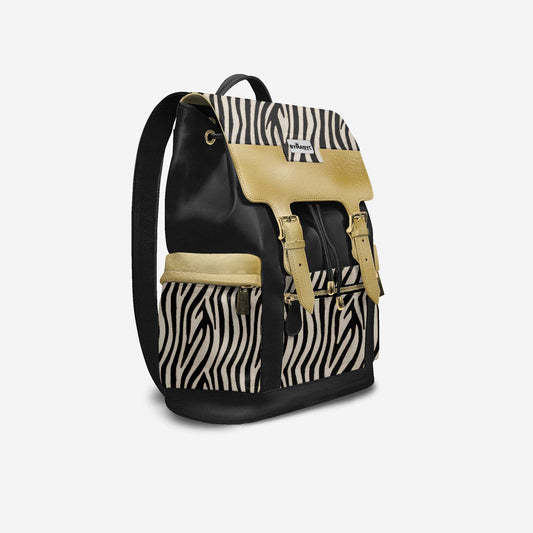 Luxury Vegan Backpack ZEBRA GOLD EDGE – BYMANYC ® New York BYMANYC ® New York