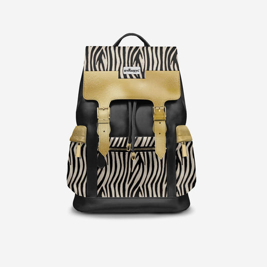 Luxury Vegan Backpack ZEBRA GOLD EDGE – BYMANYC ® New York BYMANYC ® New York