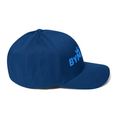 Blue cap with 'BYP' logo on a white background