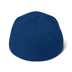 Blue baseball cap on a white background