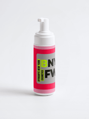 Foam pump bottle with 'BNY' branding on a light gray background