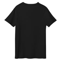 Black t-shirt on a white background