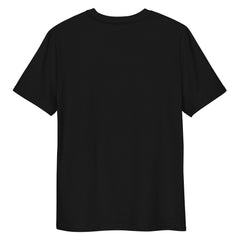 Black t-shirt on a white background