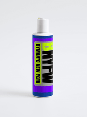 Bottle with colorful label featuring 'BYFNW' on a white background