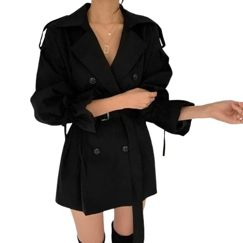 Minimalist Women’s Trench Coat with Belt – Sleek & Stylish