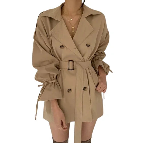 Minimalist Women’s Trench Coat with Belt – Sleek & Stylish