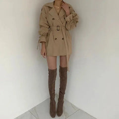 Minimalist Women’s Trench Coat with Belt – Sleek & Stylish