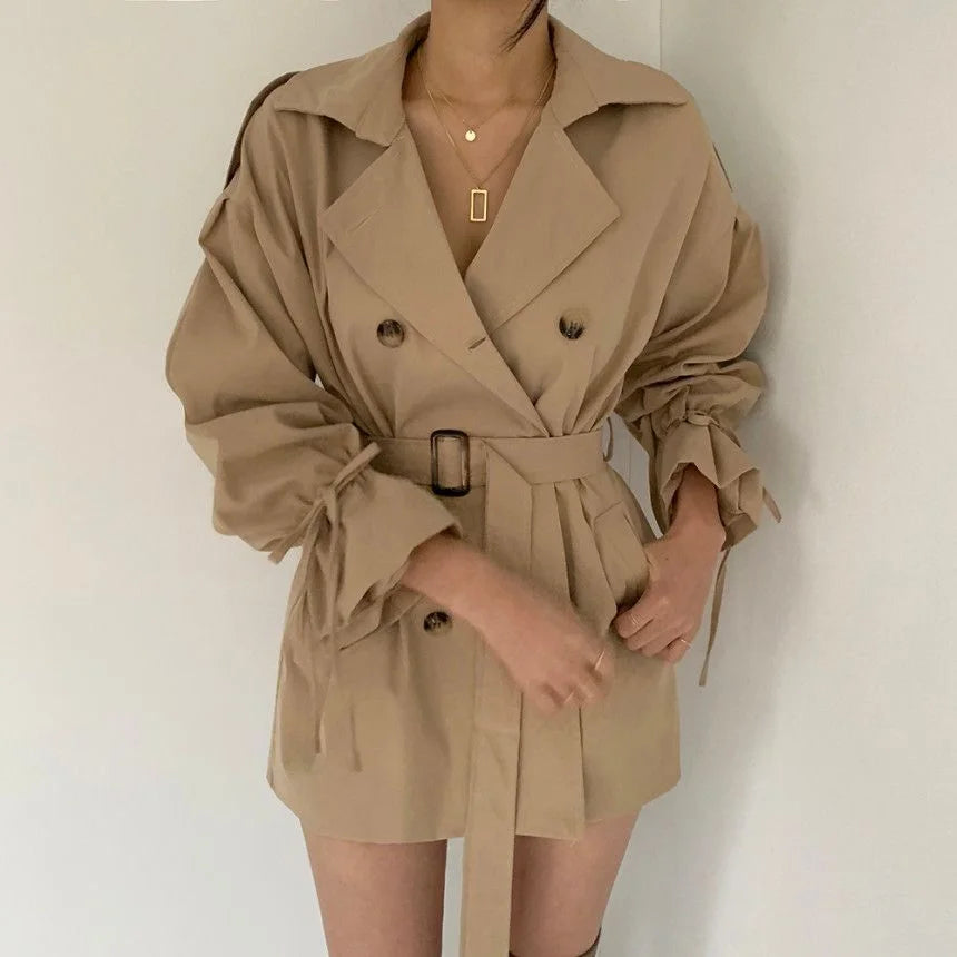 Minimalist Women’s Trench Coat with Belt – Sleek & Stylish