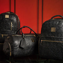 Monogram Leather 3 Bag Set (Signature Backpack, Commuter and Duffle Bag)