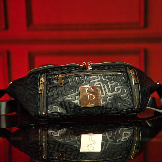 Black Monogram Leather Crossbody Bag Sole Premise