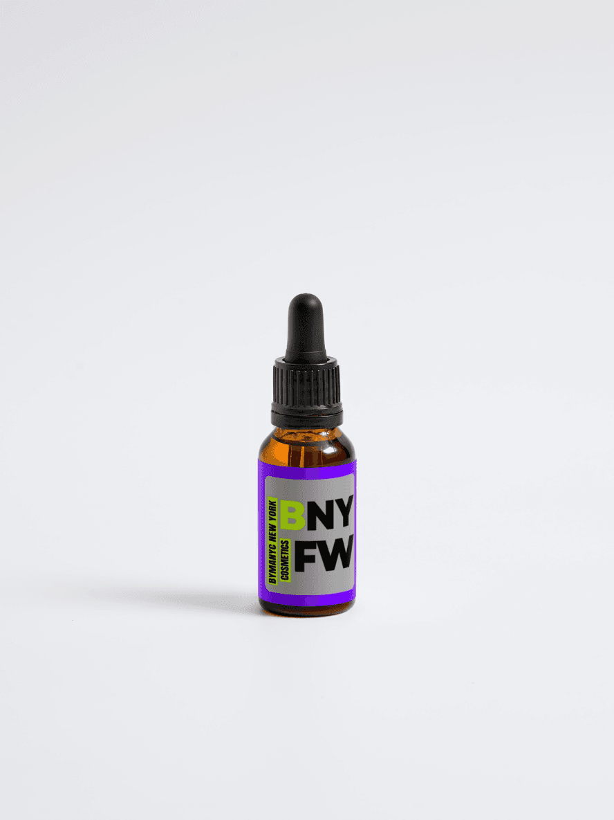 Bottle with a label on a white background