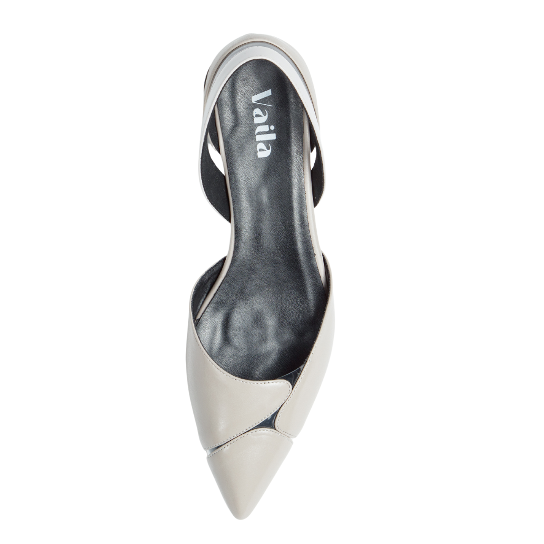 Natalia Flats Grey Vaila Shoes