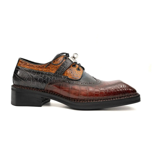 Nile Croc Buckle Wingtip Derby