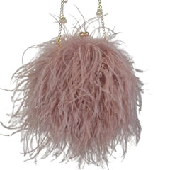 Ostrich Feather Clutch Bag | Elegant & Luxurious Design