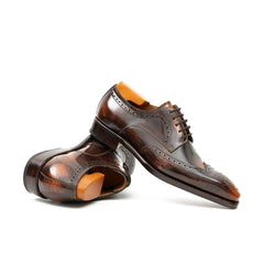 Patent leather goodyear welt dress shoes Brown