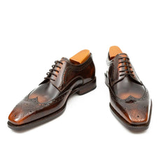 Patent leather goodyear welt dress shoes Brown
