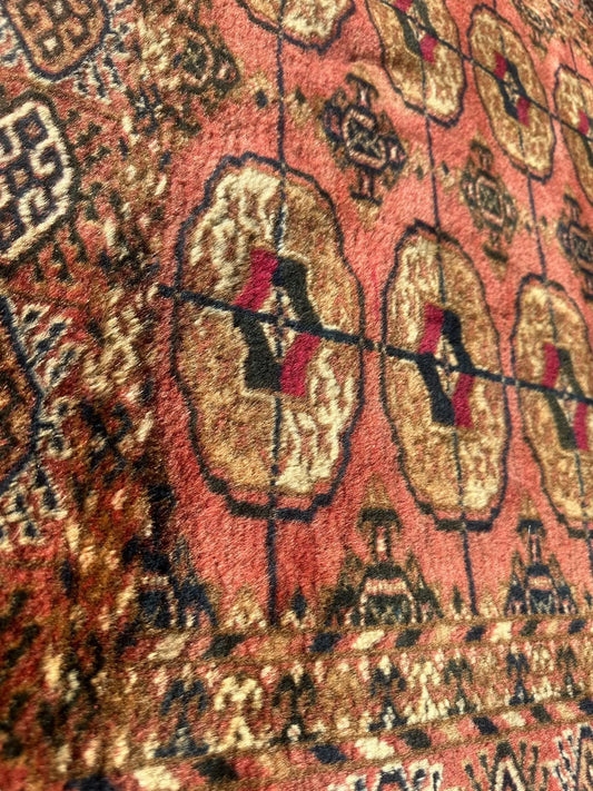 Vintage Tribal Turkoman Tekke Rug 3’4” x 4’ Rugistan