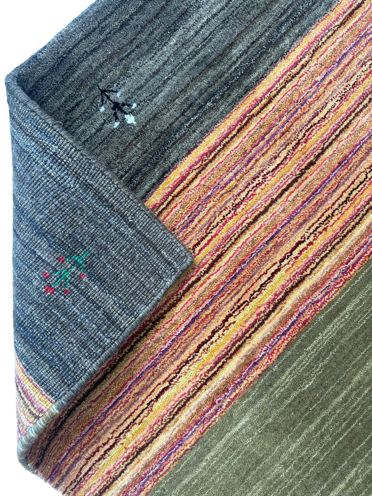 Hand-loomed Indo-Gabbeh Runner Rug 2’7” x 11’4” Rugistan