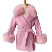 Winter-Autumn Children's Cashmere Coat for Girls