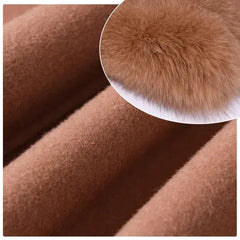 Cashmere jacket with large natural fur collar Family Shopolf