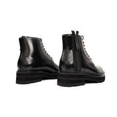 Platform Patent Combat Boots