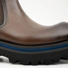 Premium Handcrafted Calfskin Chelsea Boots Brown