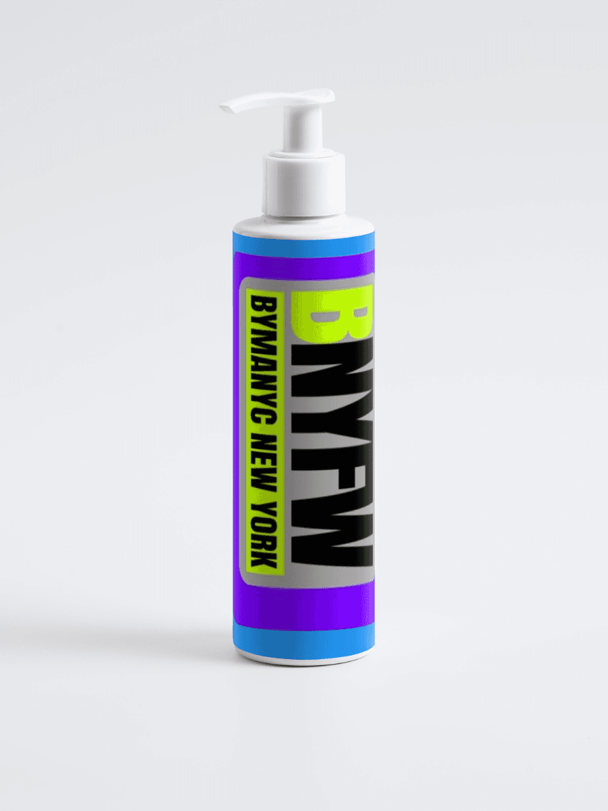 Bottle with colorful label on a white background