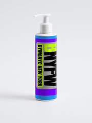Bottle with colorful label on a white background