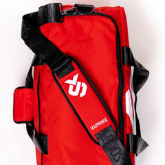 Red Sneaker Duffle Sole Premise