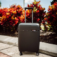 20-inch Black Carry-On Hardcase Roller Luggage with 360° Wheels Sole Premise