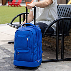 Royal Blue Leather Carry-On Roller Bag (Only 150 Made)